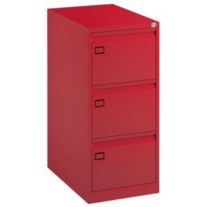 Bisley Economy Filing Cabinet (Swan Handle), Red