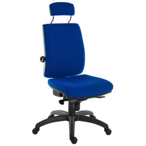 Baron 24HR Ergonomic Chair With Headrest (Fabric), Blue