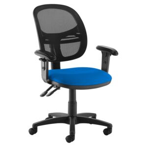 Vantage Medium Mesh Back Operator Chair (Adjustable Arms), Blue