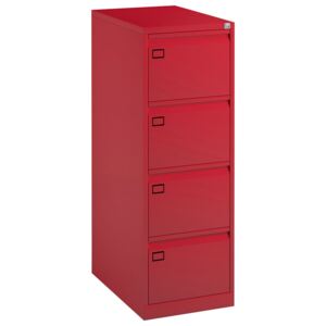 Bisley Economy Filing Cabinet (Swan Handle), Red
