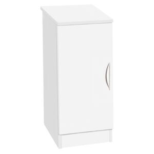 Small Office Desk High Cupboard, White