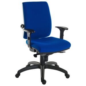 Baron 24HR Ergonomic Operator Chair With Arms (Fabric), Blue