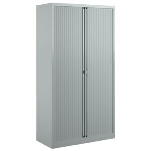 Economy Tambour Cupboard, 100wx47dx199h (cm), Silver