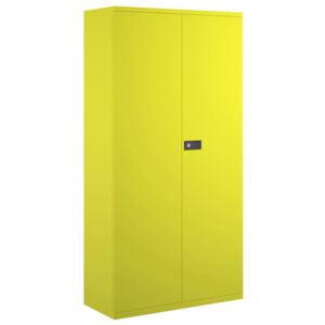 Bisley Economy Double Door Steel Cupboard, 4 Shelf - 91wx40dx197h (cm), Yellow