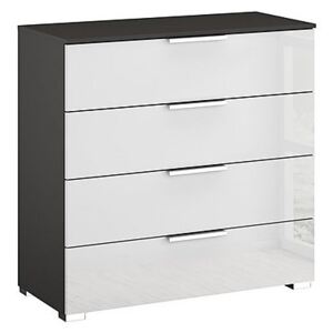 Rauch - Formes Glass 4 Drawer Wide Chest - White