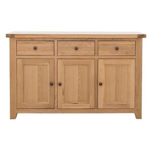Furnitureland - California Solid Oak Large Sideboard - Brown