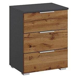 Rauch - Indiana 3 Drawer Bedside Cabinet - Brown