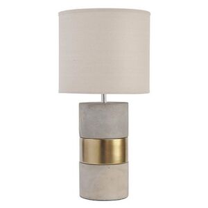 Concrete and Gold Table Lamp