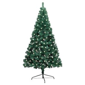 VidaXL Artificial Half Christmas Tree with LED&Stand Green 240 cm PVC