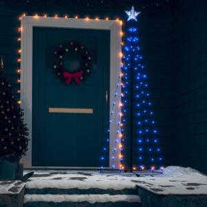 VidaXL Christmas Cone Tree Blue 100 LEDs Decoration 70x180 cm