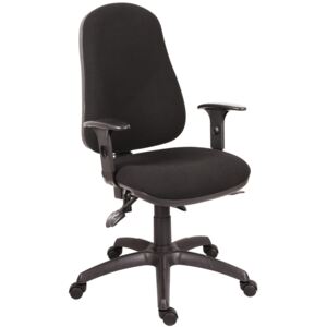 Comfort Ergo Operator Chair With Black Base, Black