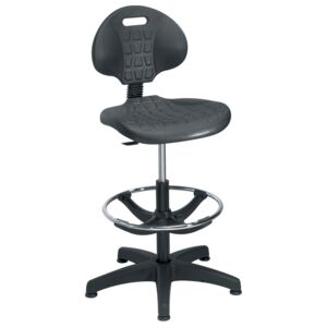 Echo 1 Lever Deluxe Industrial Draughtsman Chair, Black