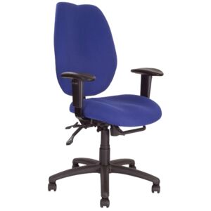 24 Hour High Back Ergonomic Operator Chair, Blue
