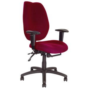 24 Hour High Back Ergonomic Operator Chair, Burgundy