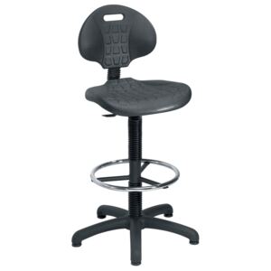 Echo 1 lever Industrial Draughtsman Chair, Black
