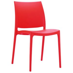 Pack Of 4 Visage Bistro Chairs, Red