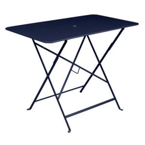 Bistro Foldable table - / 97 x 57 cm - 4 people - Parasol hole by Fermob Blue