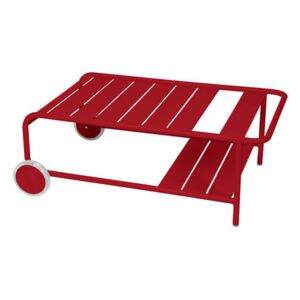 Luxembourg Coffee table - / With wheels 105 x 65 cm by Fermob Red