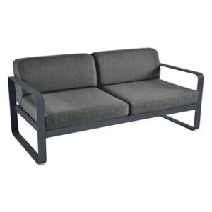 Bellevie Straight sofa - 2 seats / L 160 cm - Graphite fabric by Fermob Grey