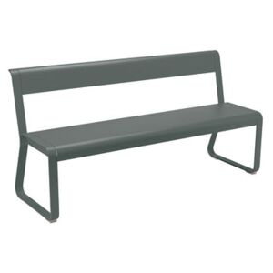 Bellevie Bench with backrest - L 161 cm / 4 persons by Fermob Green/Grey