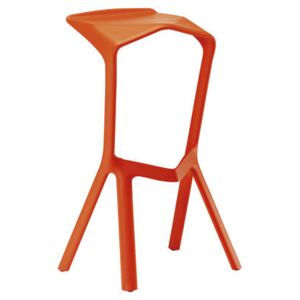 Miura Bar stool - H 78 cm - Plastic by Plank Orange