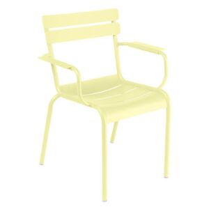 Luxembourg Stackable armchair - / Aluminium by Fermob Yellow