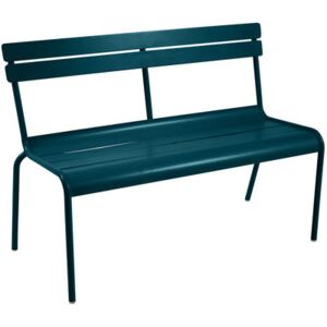 Luxembourg Bench with backrest - / 2-3 seats - L 118 cm - Aluminium by Fermob Blue