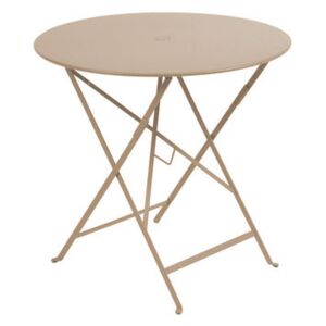 Bistro Foldable table - Ø 77cm - Foldable - With umbrella hole by Fermob Beige