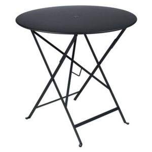 Bistro Foldable table - Ø 77cm - Foldable - With umbrella hole by Fermob Black