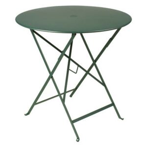 Bistro Foldable table - Ø 77cm - Foldable - With umbrella hole by Fermob Green
