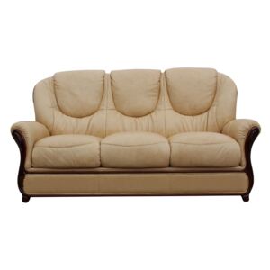 Juliet Handmade 3 Seater Sofa Settee Genuine Italian Nut Real Leather