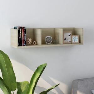 VidaXL CD Wall Shelf Sonoma Oak 75x18x18 cm Chipboard