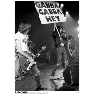 Poster Ramones Roundhouse - London 1977, (59.4 x 84.1 cm)