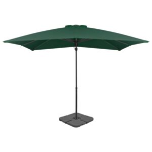 VidaXL Outdoor Umbrella with Portable Base Green