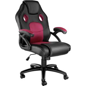Tectake 403458 gaming chair - racing mike - black/burgundy