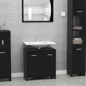 VidaXL Bathroom Cabinet Black 60x33x58 cm Chipboard