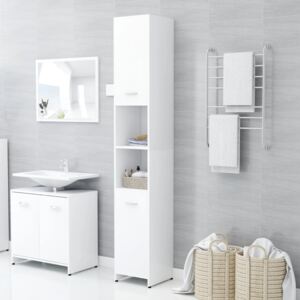 VidaXL Bathroom Cabinet White 30x30x183.5 cm Chipboard
