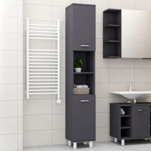 VidaXL Bathroom Cabinet Grey 30x30x179 cm Chipboard