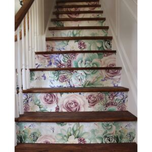 Stair decals Rose Garden