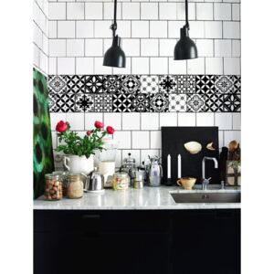 Tile decals Black and White Morocco
