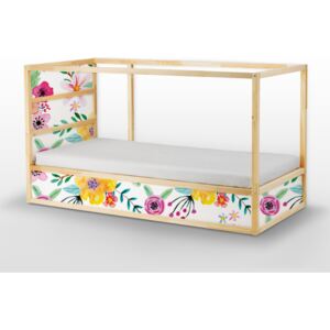 Ikea Kura Bed Decals Vibrant Floral