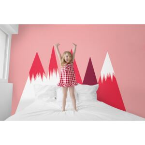 Wall decals Snowy Pink Mountains