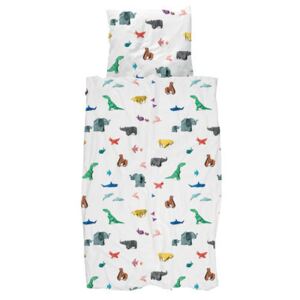 Paper Zoo Bedlinen set for 1 person - / 140 x 200 cm by Snurk Multicoloured