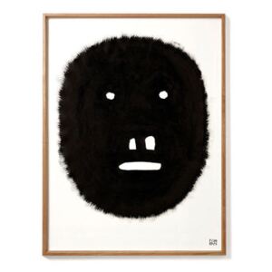Pierre Charpin - Fat Monkey Framed poster - / Limited, numbered edition - 50.6 x 66.5 cm by The Wrong Shop Black
