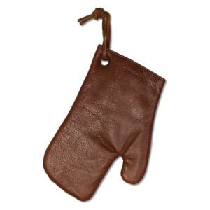 Oven glove - / Leather by Dutchdeluxes Brown