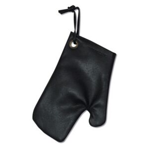 Oven glove - / Leather by Dutchdeluxes Black