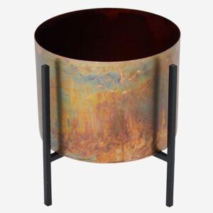 Molten Copper Desktop Planter - bronze