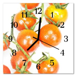 Glass Wall Clock Tomatoes Tomatoes Red