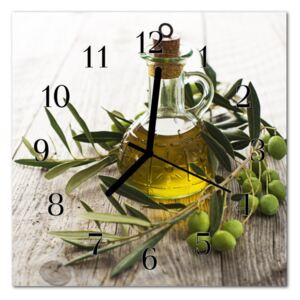 Glass Kitchen Clock Olive Oil Kitchen Green