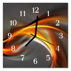 Glass Kitchen Clock Abstract Abstract Art Multi-Coloured